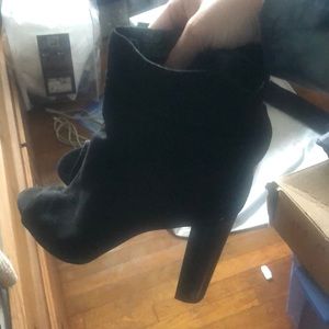 Black booties open toed